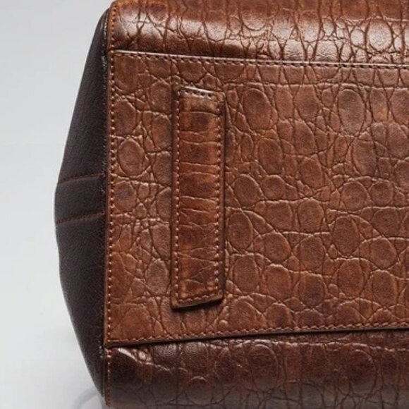 Givenchy Brown Embossed Leather Medium Antigona Bag - Picture 5 of 12